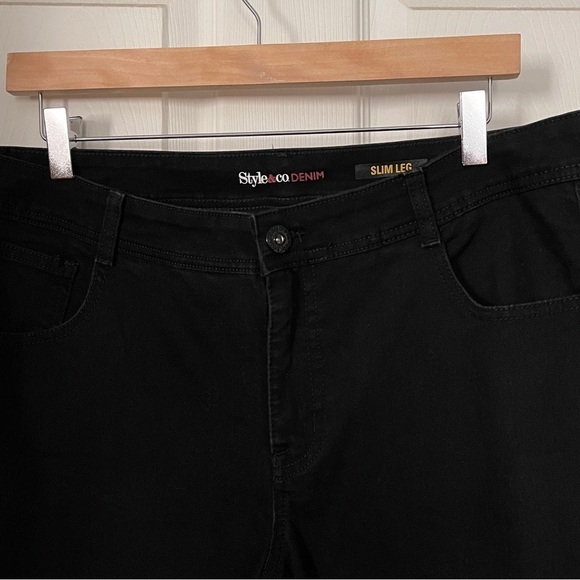 Style & Co Ankle Black Tummy Slimming Jeans - Picture 3 of 8